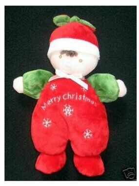 Boy Girl Unisex Carters Just One Year Merry Christmas Plush Rattle Doll Lovey